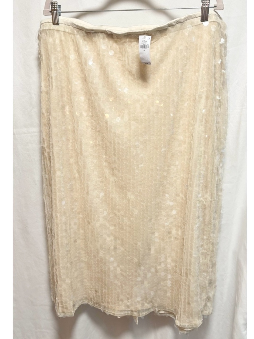 Old Navy Champagne Sequin Midi Skirt 2X NWT - Picture 3 of 8